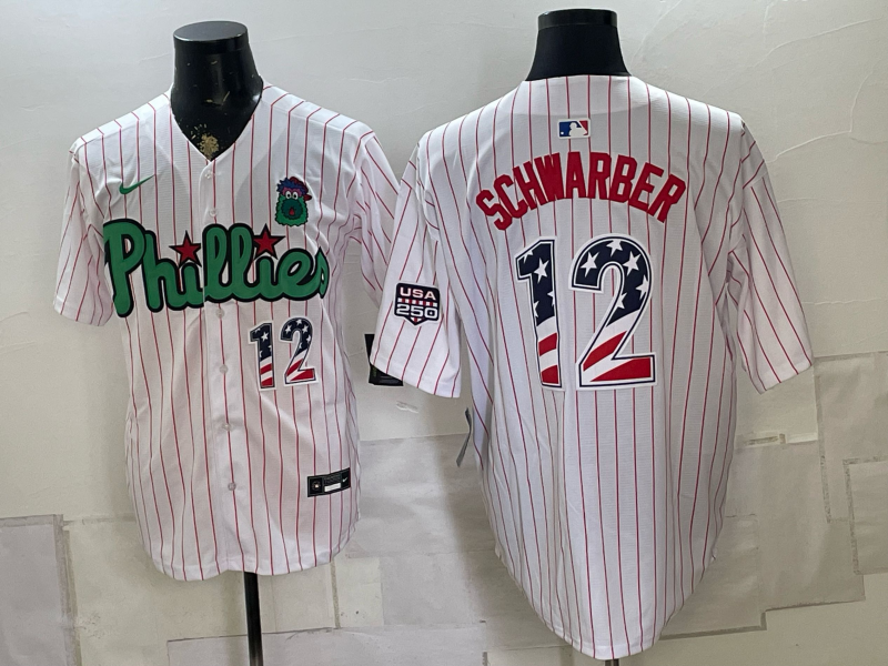 Men 2026 Philadelphia Phillies #12 Schwarber white Game Nike MLB Jersey 0815001->dallas cowboys->NFL Jersey